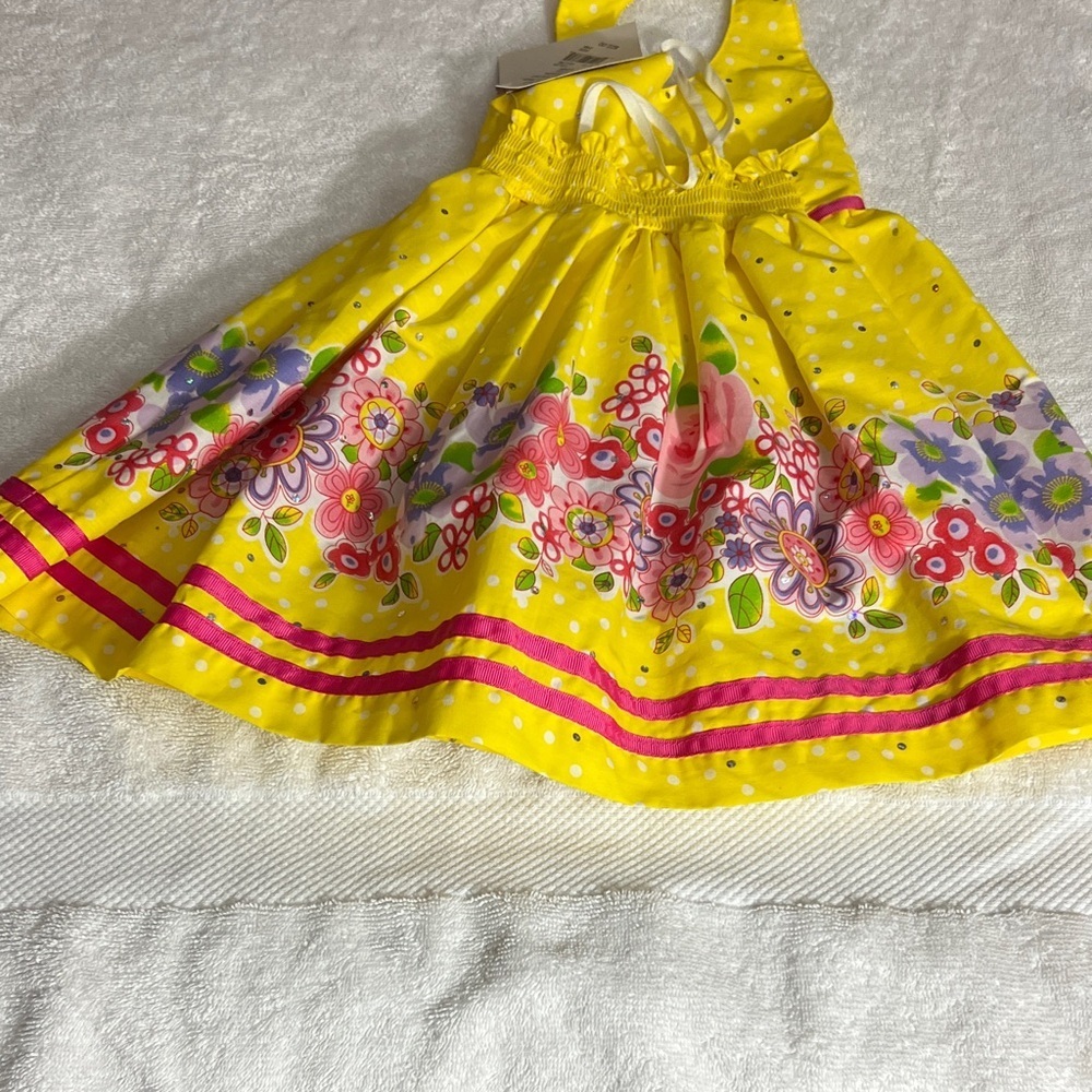 Blueberi Boulevard Yellow Floral Halter Dress - Picture 3 of 5